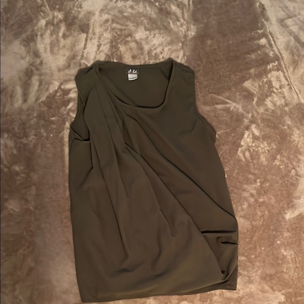 Dots Olive Green Top